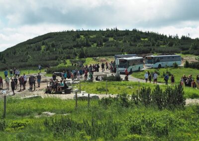 Točna autobusů u Vrbatovy boudy